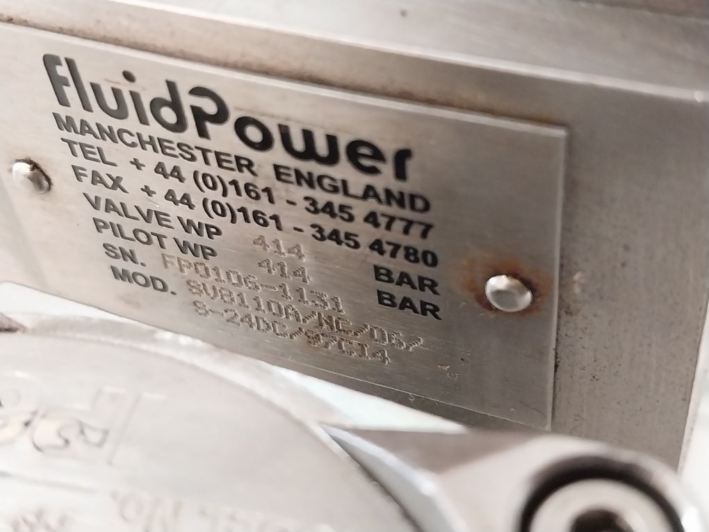 Bifold Sv8110A/Nc/06/ Fluid Power Solenoid Valve 24 Vdc Pw