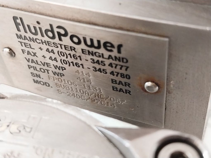 Bifold Sv8110A/Nc/06/ Fluid Power Solenoid Valve 24 Vdc Pw