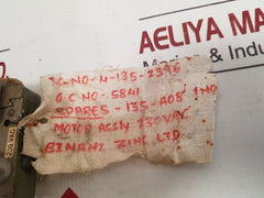 Binani Zinc 4-135-2396 Motor Assly 230 Vac