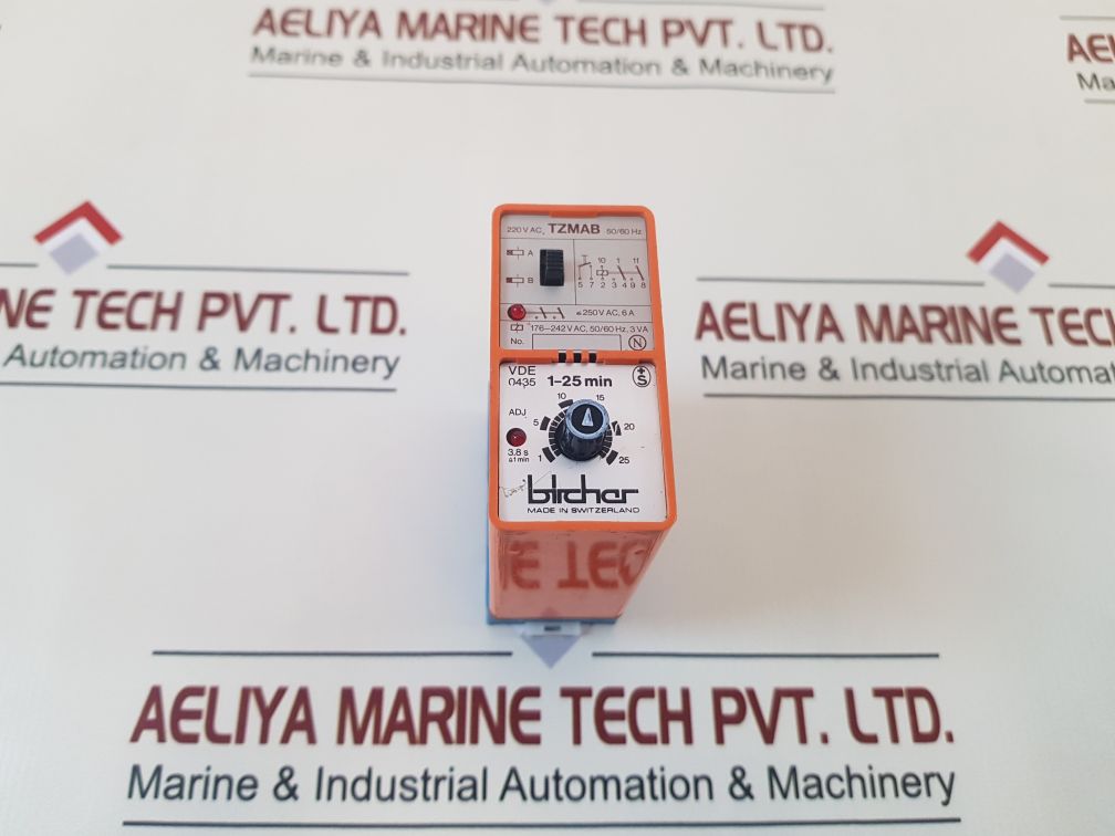 Bircher Tzmab Time Delay Relay 1-25 Min