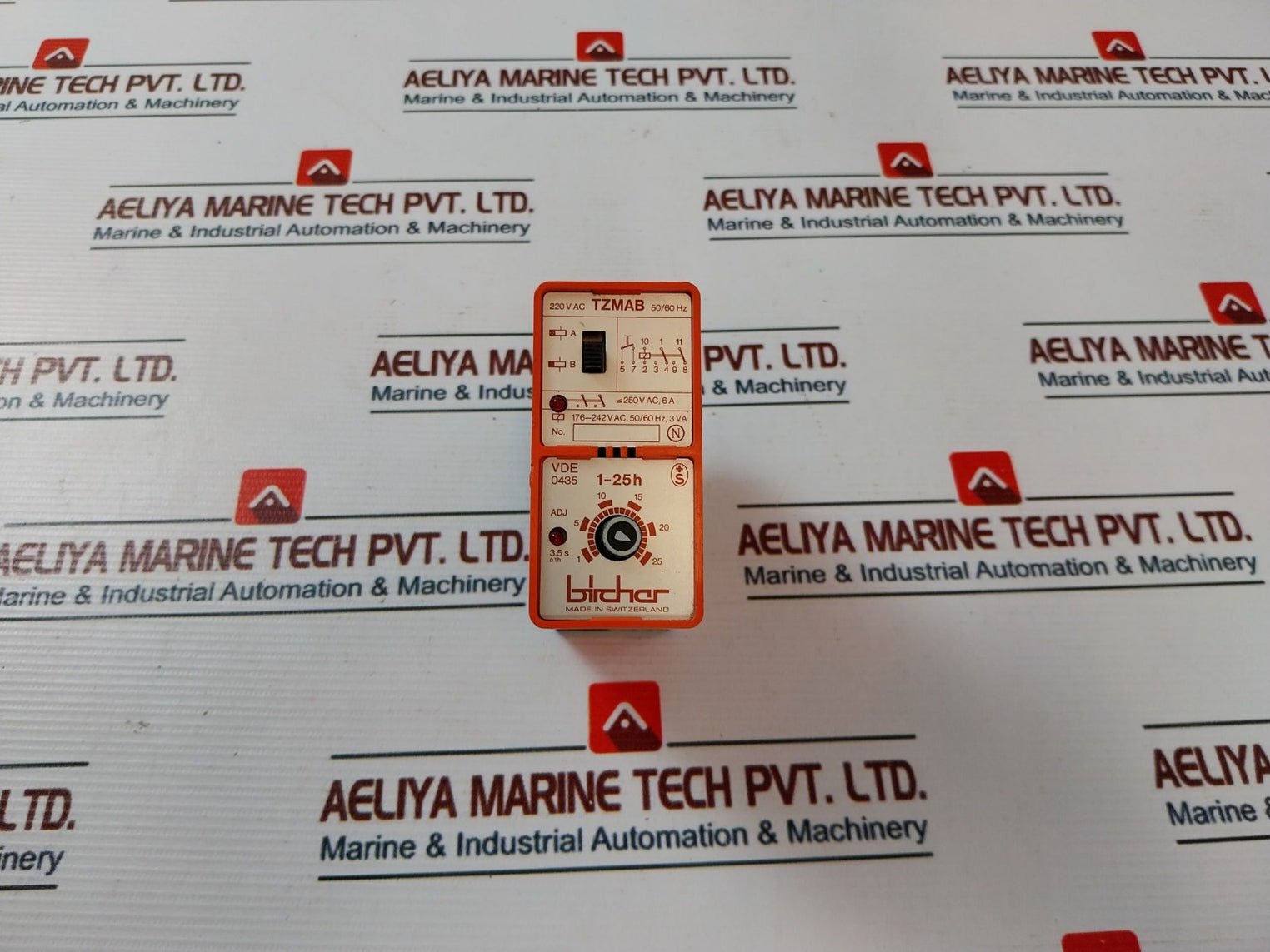 Bircher Tzmab Time Delay Relay 6A 250Vac 50/60Hz