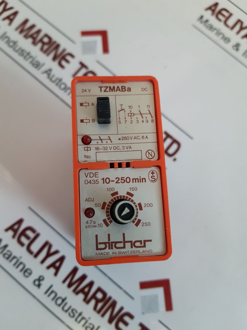 Bircher Tzmaba Time Delay Relay 10-250 Min