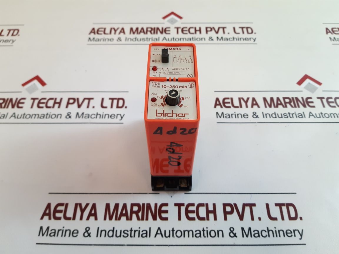 Bircher Tzmaba Time Delay Relay 10-250 Min