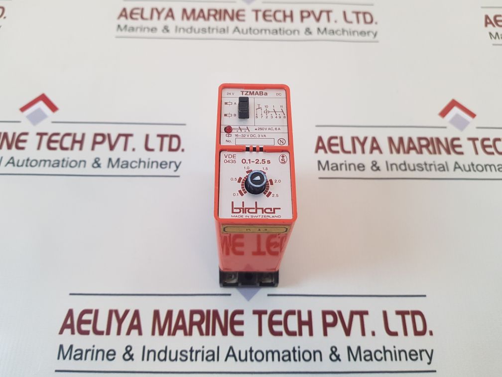 Bircher Tzmaba Vde 0435 Time Delay Relay 0.1-2.5S