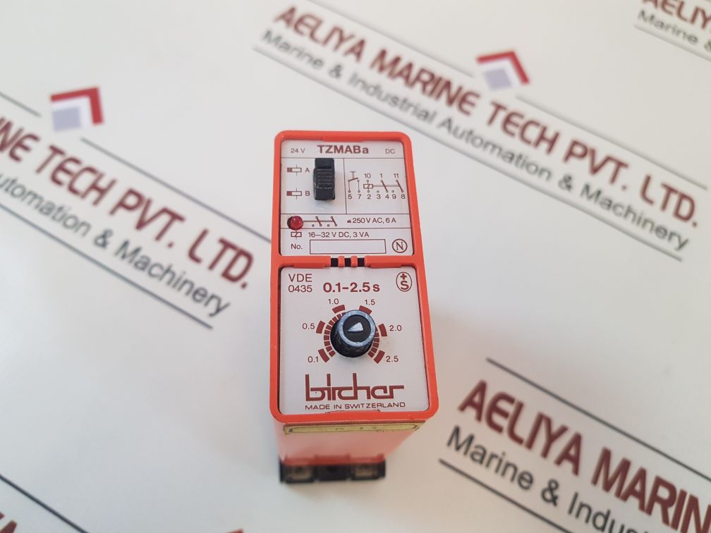 Bircher Tzmaba Vde 0435 Time Delay Relay 0.1-2.5S
