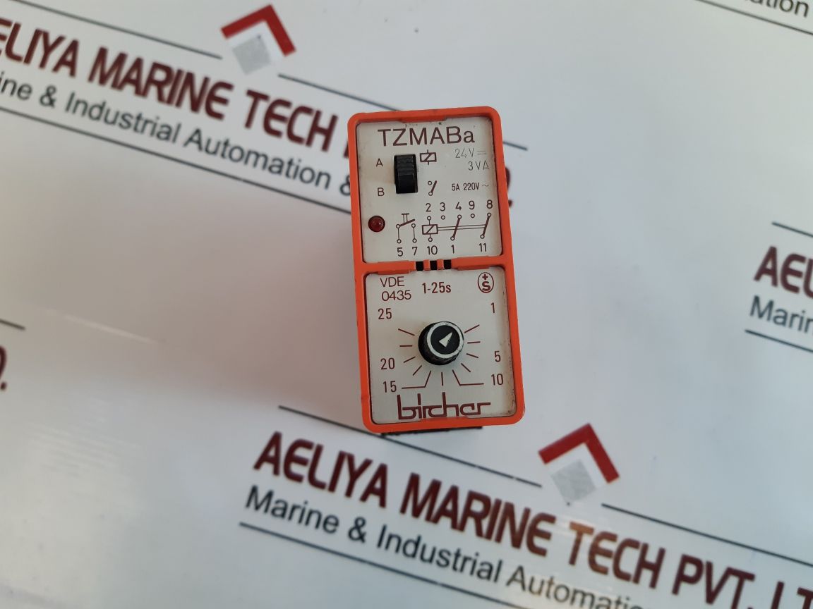 Bircher Tzmaba Vde 0435 Time Delay Relay 1-25S