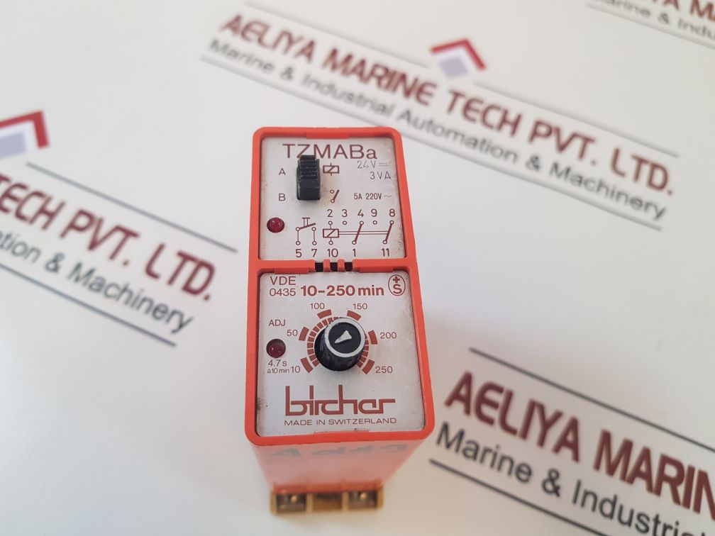 Bircher Tzmaba Time Delay Relay 10-250 Min 