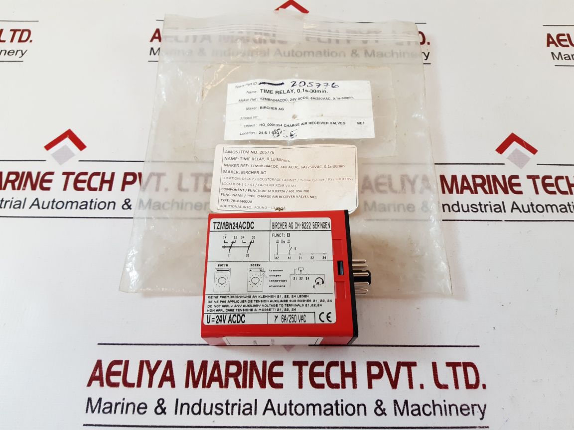 Bircher Tzmbh24Acdc Time Delay Relay 0.1S-30Min

