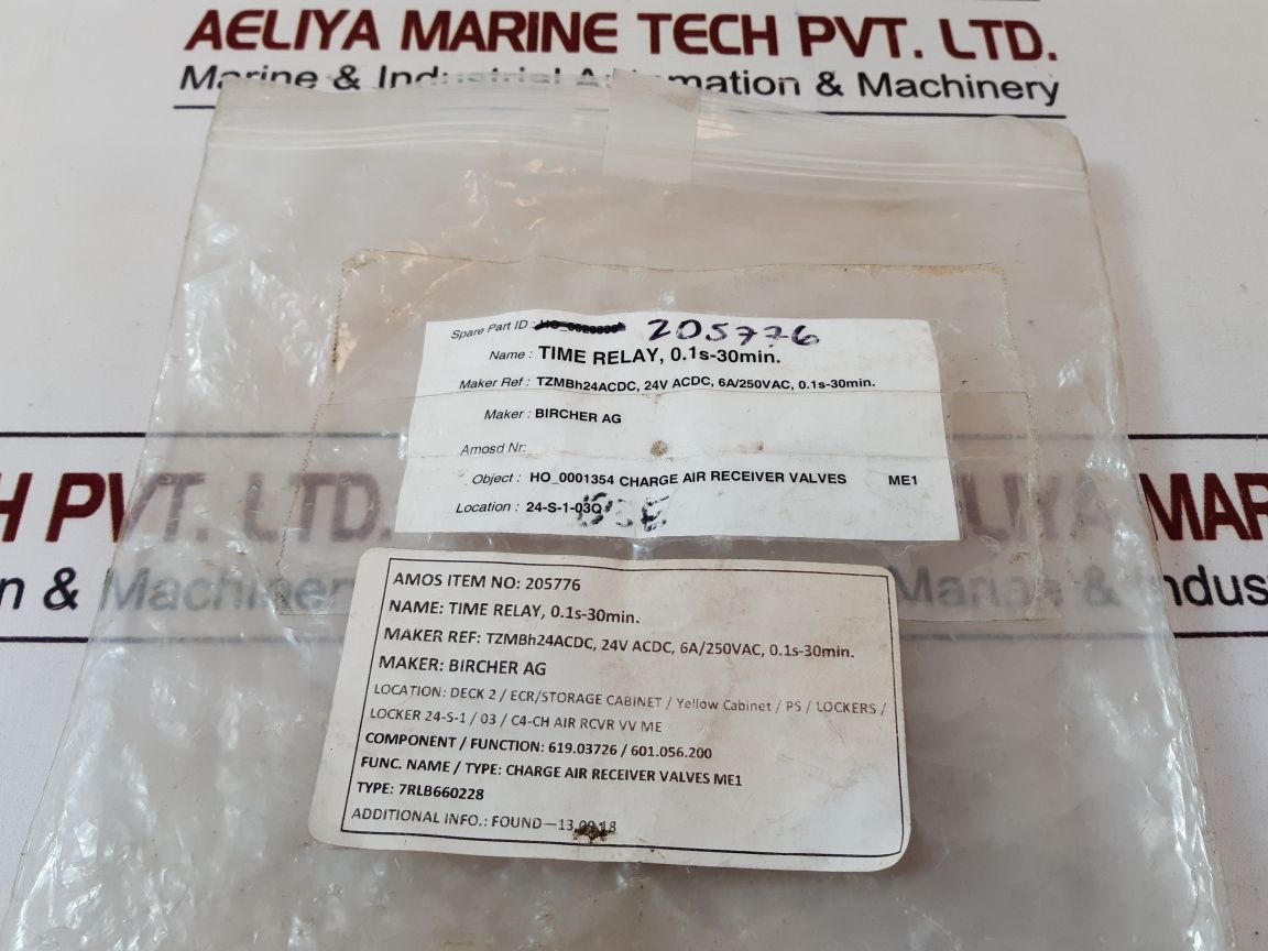 Bircher Tzmbh24Acdc Time Delay Relay 0.1S-30Min