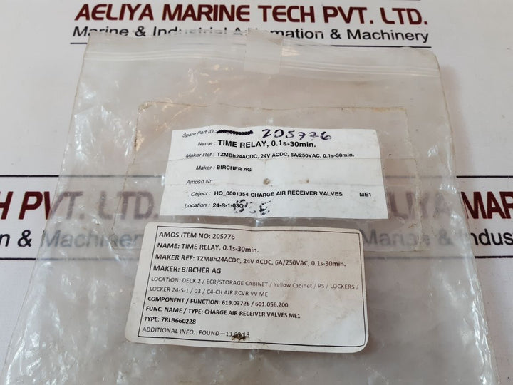 Bircher Tzmbh24Acdc Time Delay Relay 0.1S-30Min