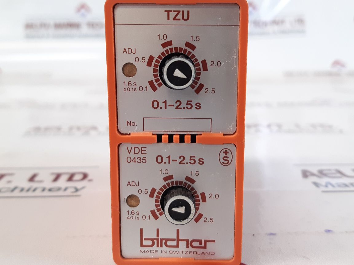Bircher Tzu Time Delay Relay 0.1-2.5S