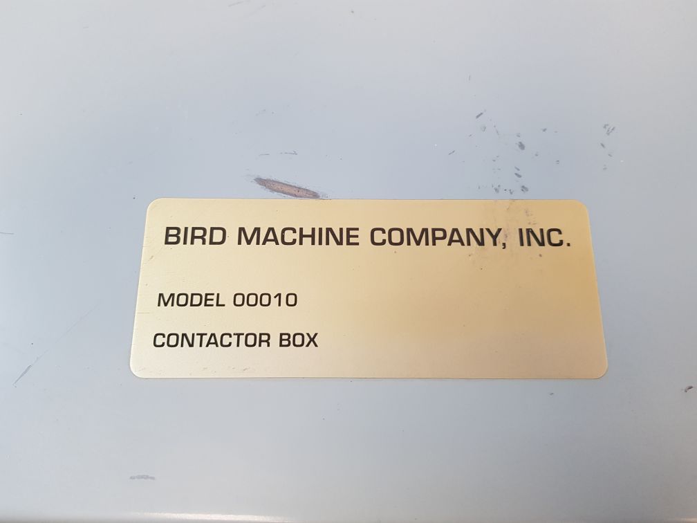Bird Machine Company 00010 Contactor Box