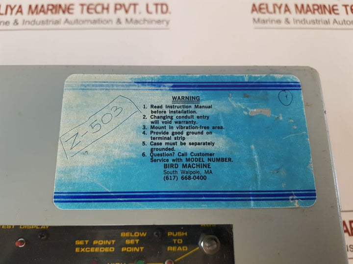 Bird Machine Company Dj-411-digi Torque Load Indicator