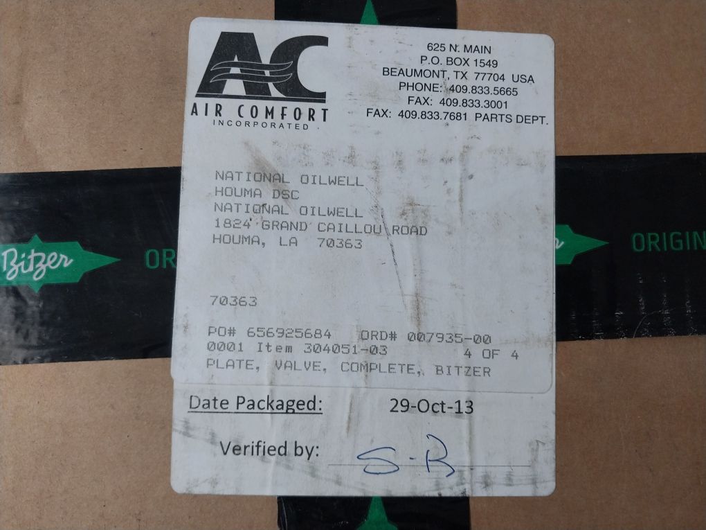 Bitzer 304051-03 Valve Complete Plate Kit