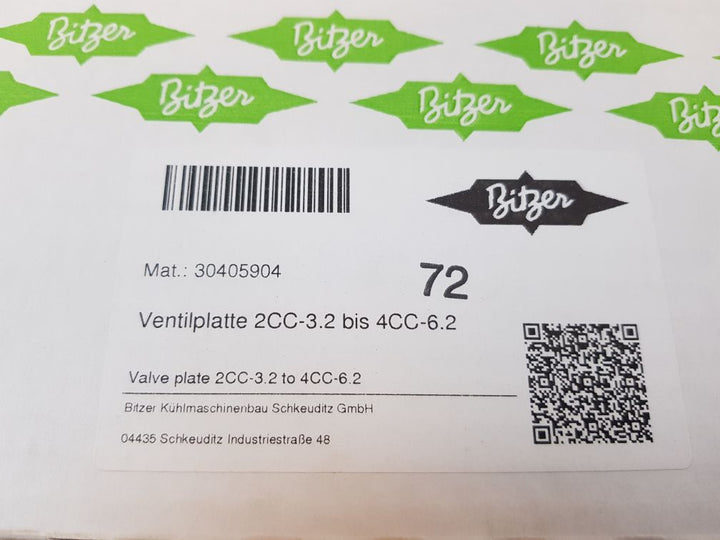 Bitzer 30405904 Valve Plate 2Cc-3.2 To 4Cc-6.2 Kit