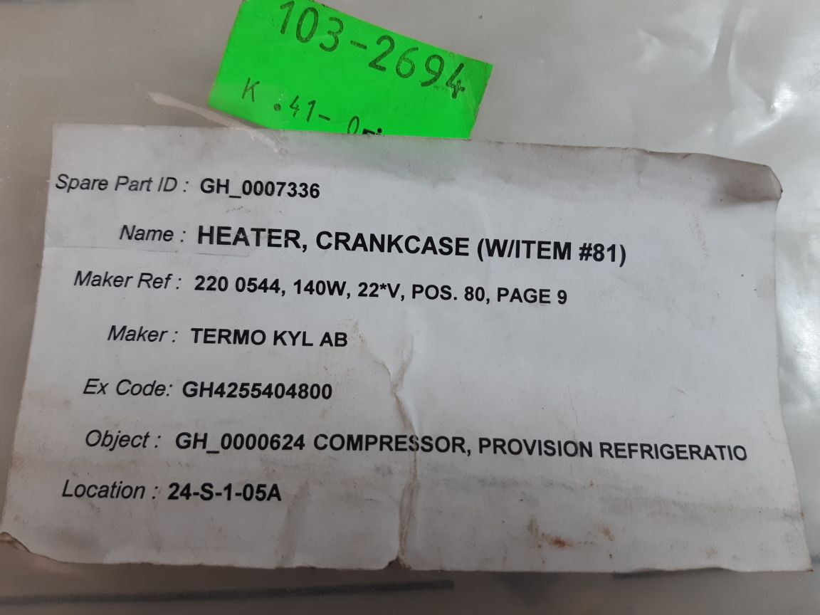 Bitzer 343213-04 Heater
