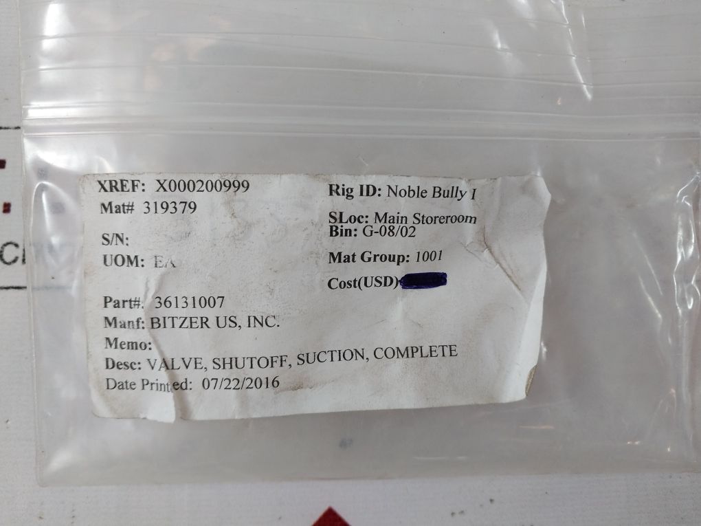 Bitzer 36131007 Shut-off Valve Kit