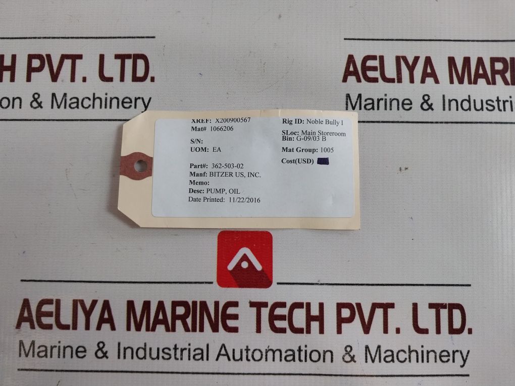 Bitzer 362-503-02 Oil Pump