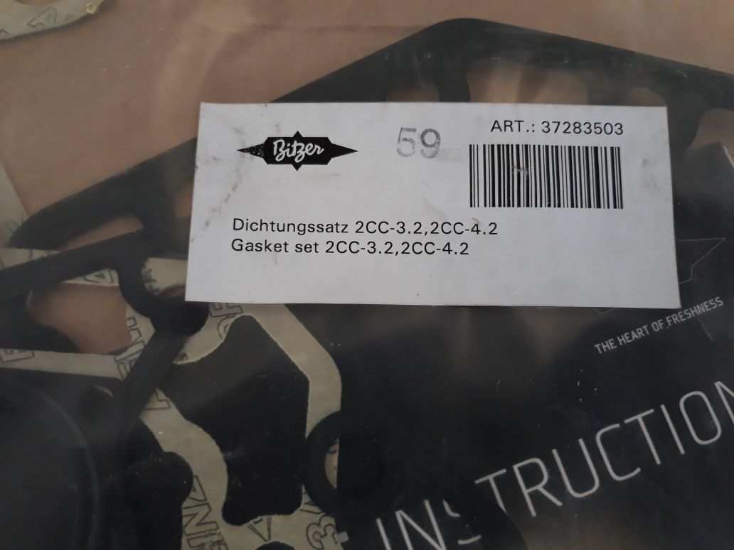 Bitzer 37283503 Gasket Set 2Cc-3.2, 2Cc-4.2