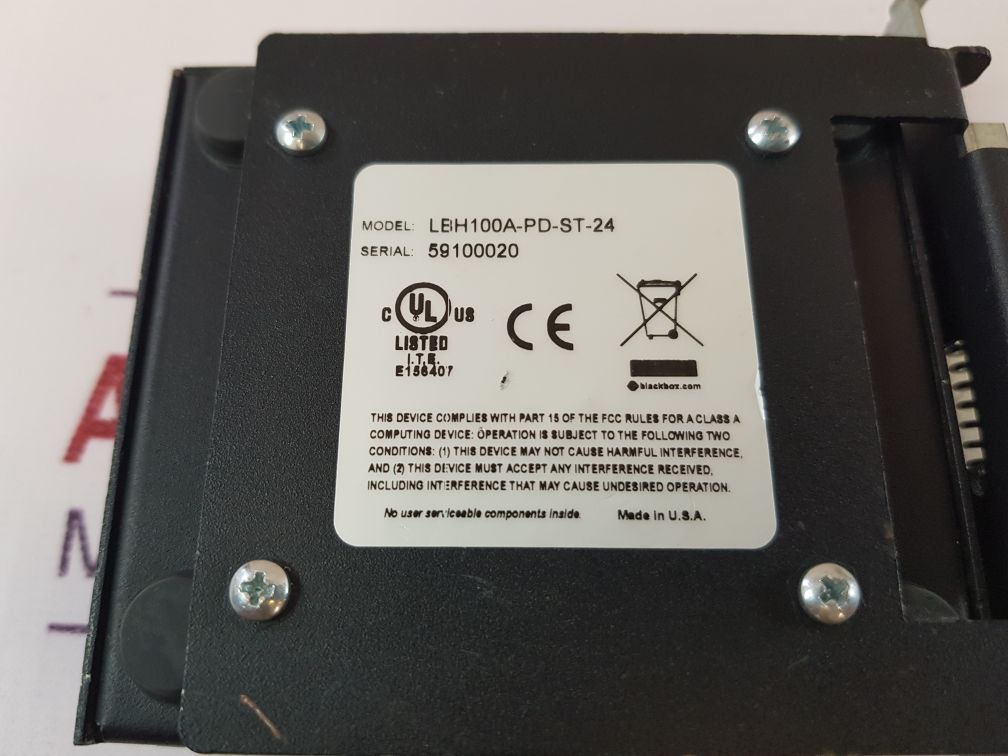Black Box 724-746-5500 Media Converter Switch Lbh100A-pd-st-24