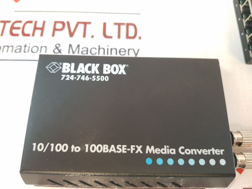 Black Box 7247465500 10100 To 100Base-fx Media Converter Lh1706A-st Set

