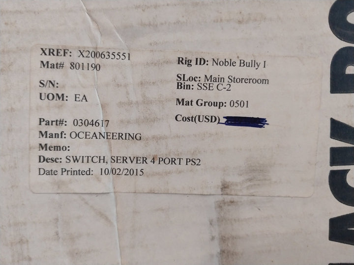 Black Box Kv3104Ma-r5 Switch Server Kit 4 Port Ps2