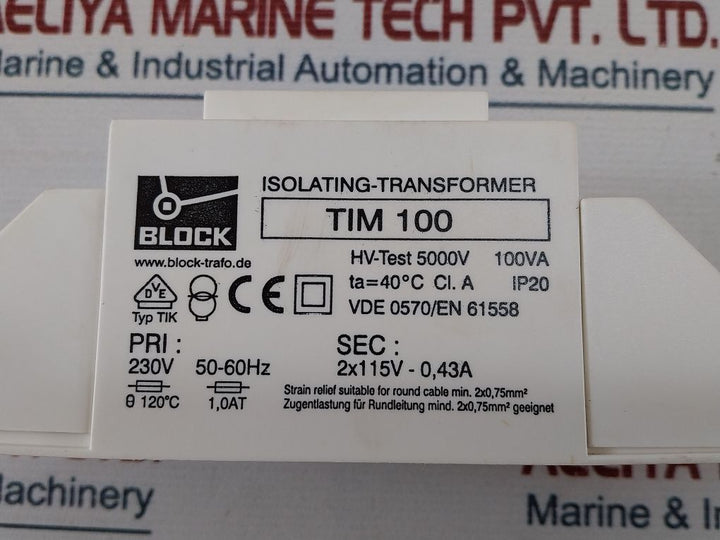 Block Tim 100 Isolating-transformer