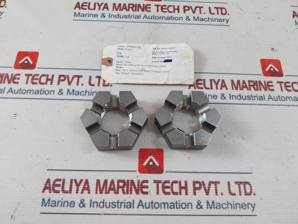 Lot Of 5X Blohm And Voss 70863 Hinge Pin Nut Wrt135/Bv65 Tong