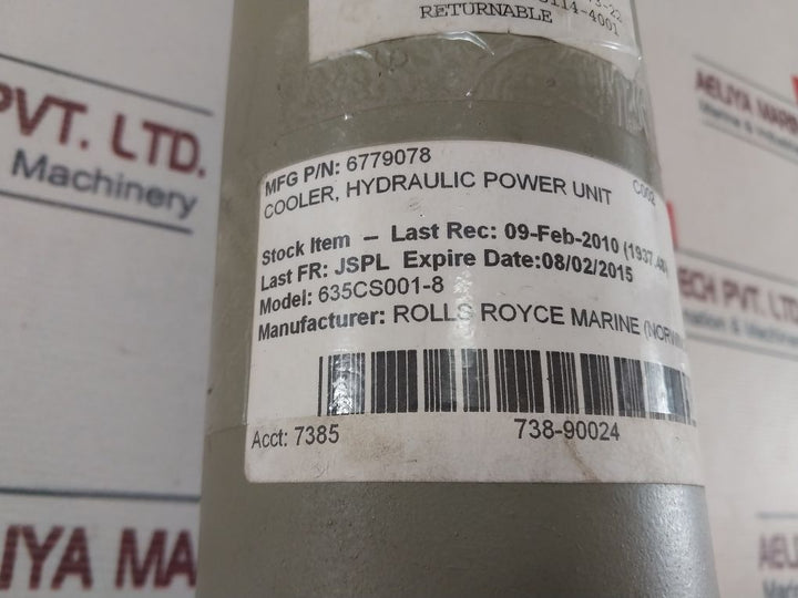Bloksma 635Cs001-8 Cooler