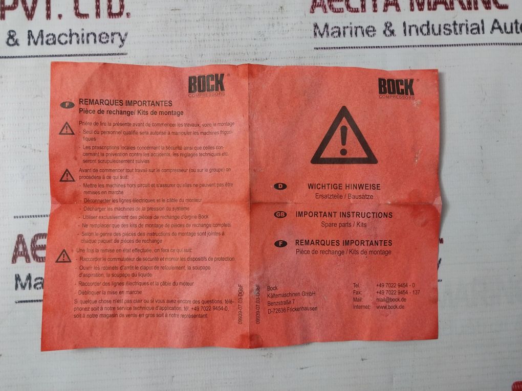 York Marine 08157 Bock Set Rear Bearing