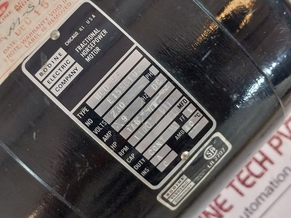 Bodine Electric Nco-55 Fractional Horsepower Motor Ma-1555