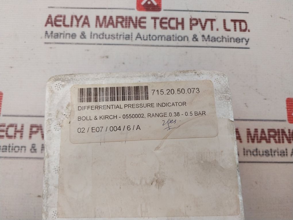 Boll & Kirch 4.36.2 Differential Pressure Indicator 0550002