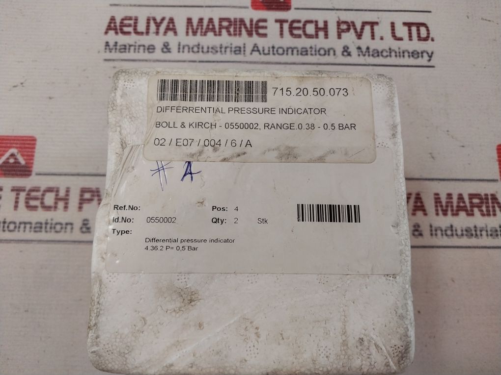 Boll & Kirch 4.36.2 Differential Pressure Indicator 0550002