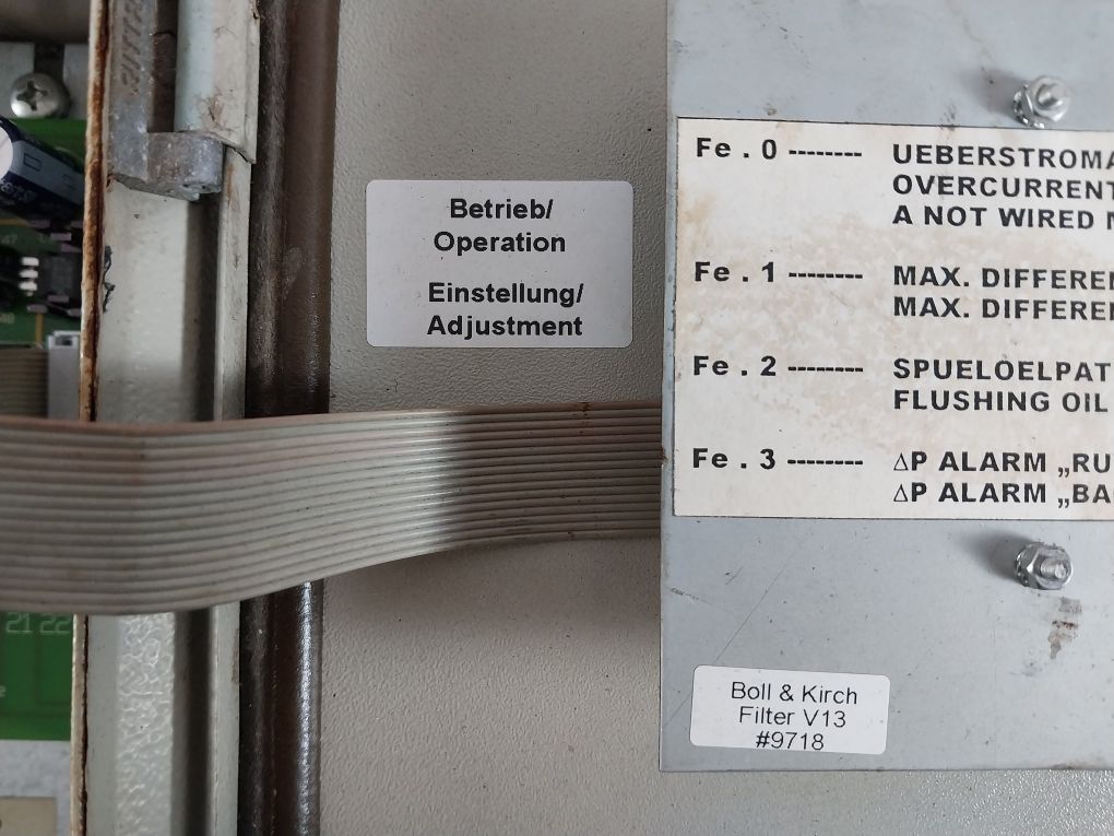 Boll & Kirch Filterbau 220V 60Hz Fuel Filter Control Box