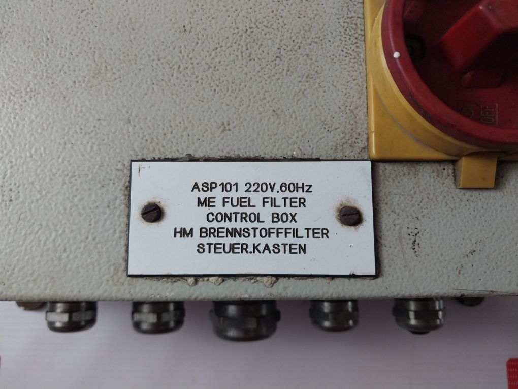Boll & Kirch Filterbau Asp101 220V 60Hz Me Fuel Filter Control Box
