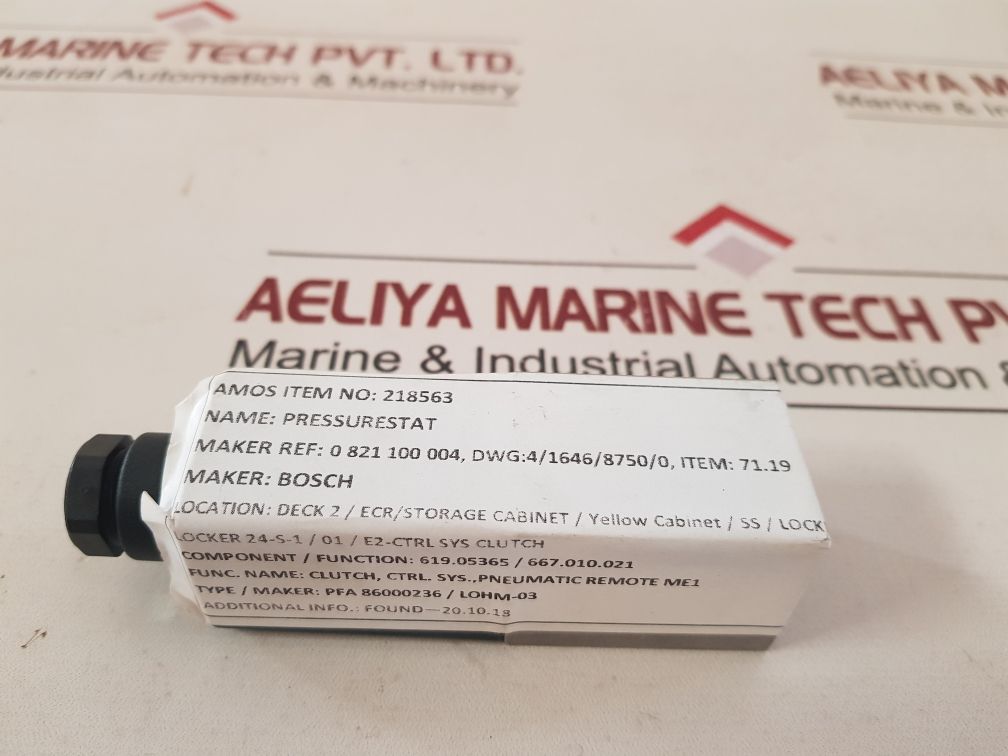 Bosch 0821 100 004 Pressure Switch