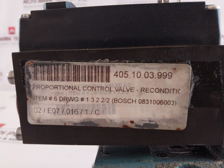 Bosch 0831006003 Proportional Control Valve 315 Bar