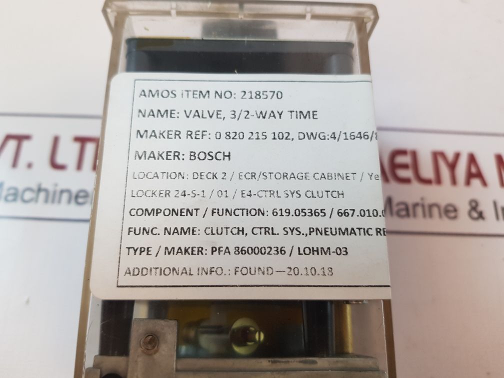 Bosch 0 820 215 102 Pneumatic Timer