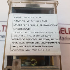 Bosch 0 820 215 102 Pneumatic Timer