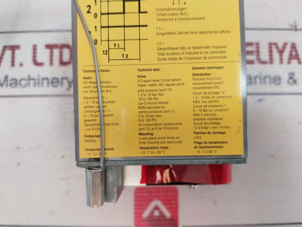 Bosch 0 820 215 102 Pneumatic Timer 0-150 Psi