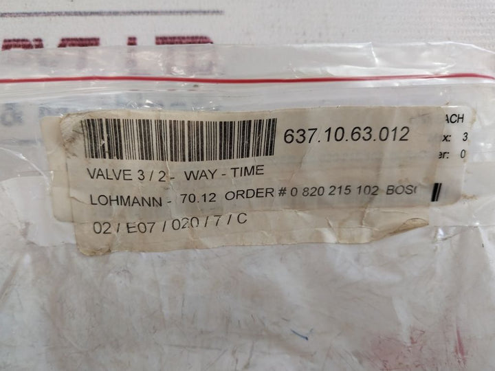 Bosch 0 820 215 102 Pneumatic Timer With Time Preselection