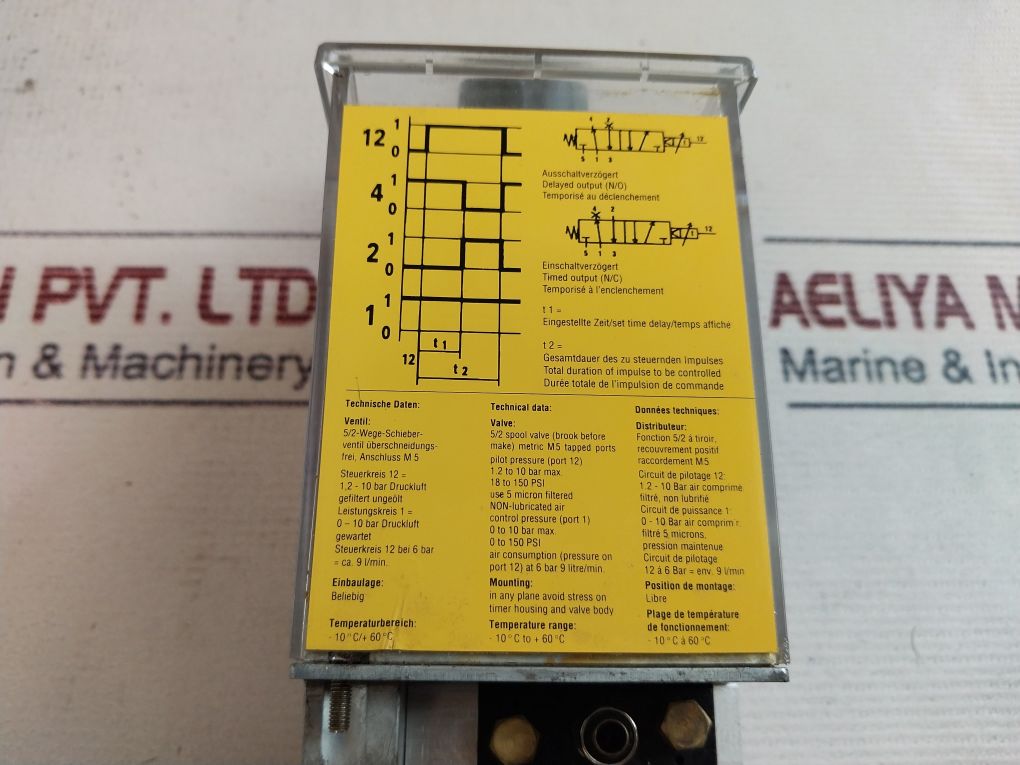 Bosch 0 820 215 102 Pneumatic Timer With Time Preselection