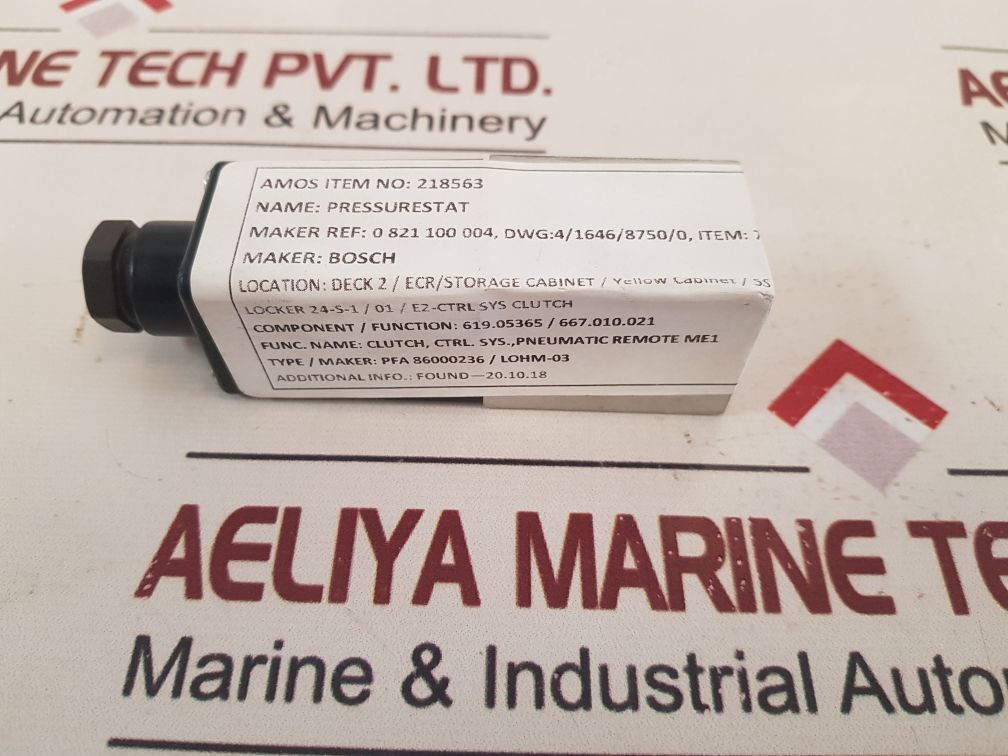 Bosch 0 821 100 004 Pressure Switch