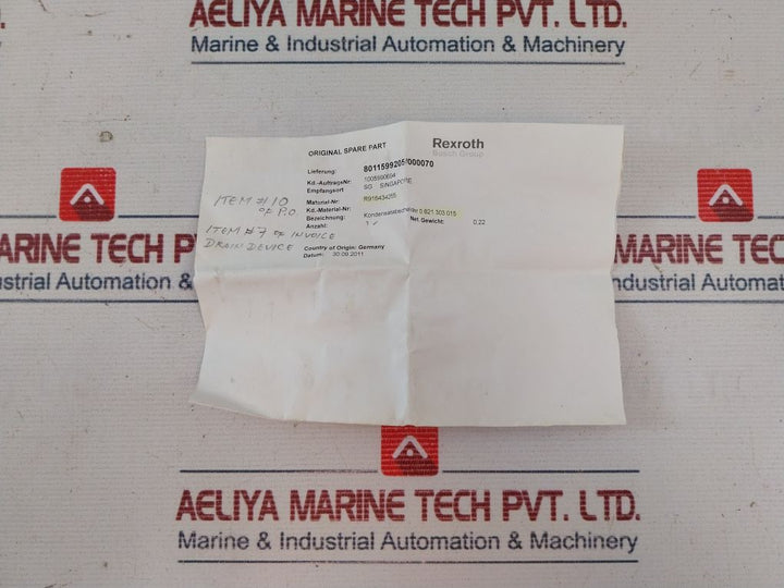 Bosch 0 821 303 015 Condensate Separator Filter
