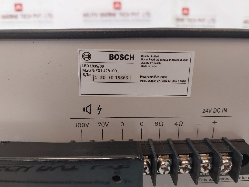 Bosch Lbd 1935/00 Plena Booster Power Amplifier F01U281091