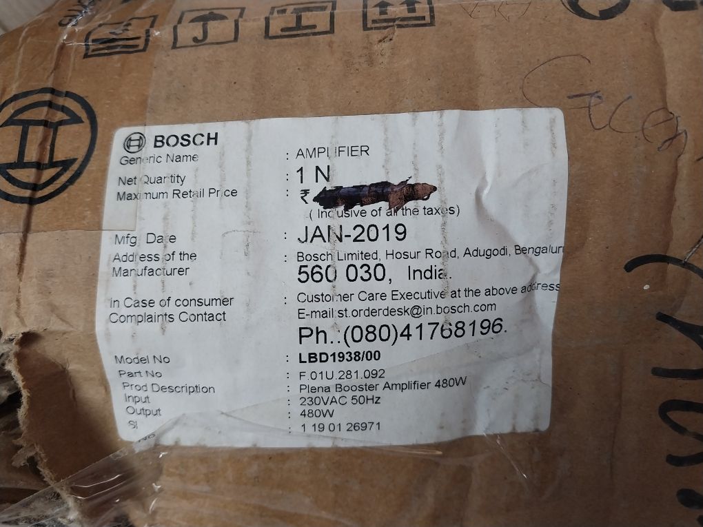 Bosch Lbd 1938/00 Plena Booster Amplifier F.01U.281.092