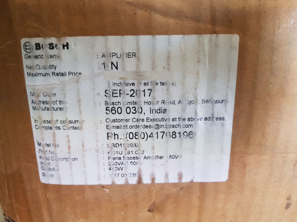 Bosch Lbd 1938/00 Plena Booster Amplifier F.01U.281.092