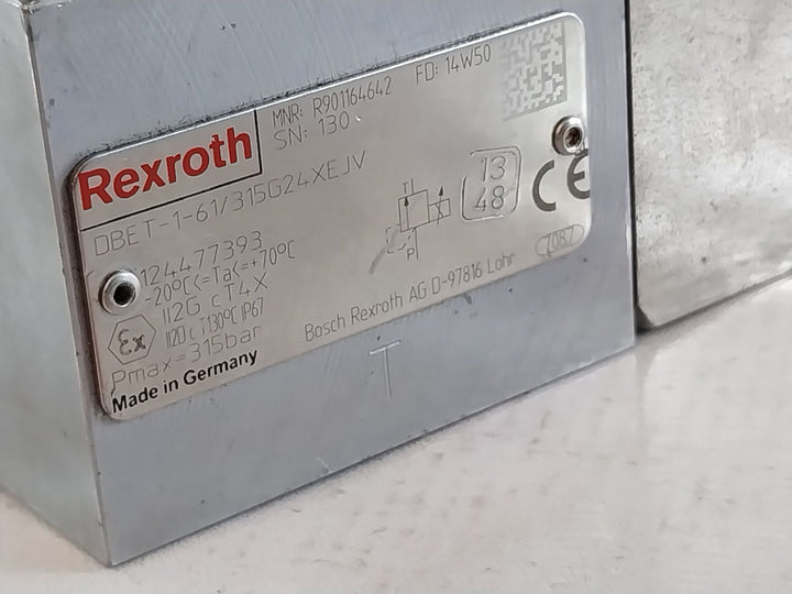 Bosch Rexroth Dbet-1-61/315G24Xejv Proportional Pressure Relief Valve
