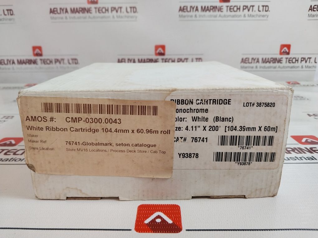 Brady 76741 White (Blanc) Ribbon Cartridge 4.11” X 200’