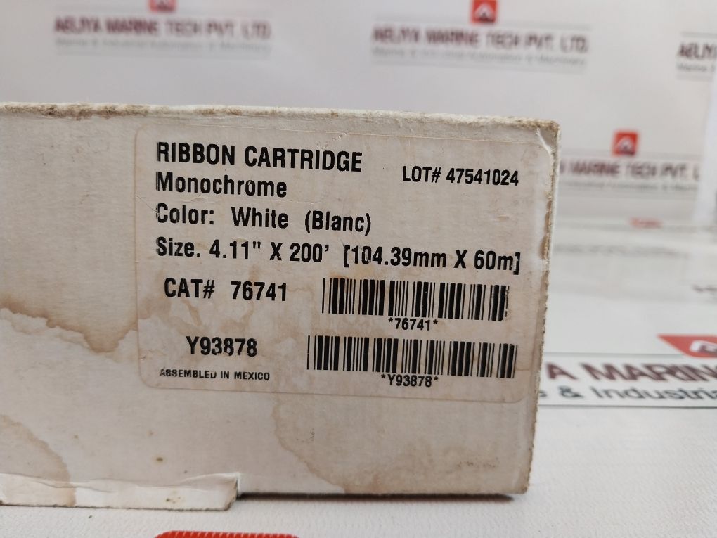 Brady 76741 White (Blanc) Ribbon Cartridge 4.11” X 200’